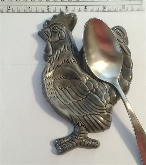 vintage spoon rest|vintage rooster spoon rest.